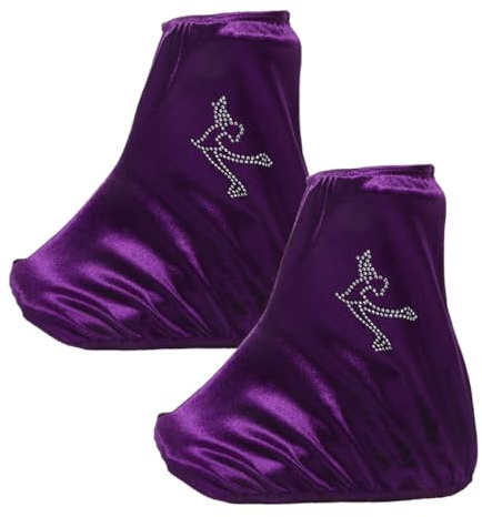 JOINPAYA Funda para Patines de Hielo Poliéster Resistente Protector de Botas para Patinaje Artístico Cubre Botas con Diseño Ergonómico de Color Morado