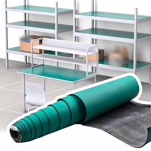 Vibeo Tappeto Gomma Antiscivolo Tappetino Antistatico in Gomma per Banco da Lavoro, Rotoli di Tappetino da Tavolo Antistatico ESD da 2 mm, Piastra per Saldatura per Postazione(3x13.8ft (0.9x4.2m))