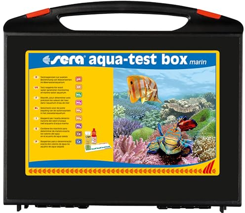 Sera Aqua Test Box Marin | Test dell'Acqua per acquari marini | 8 Test per i più Importanti valori dell'Acqua