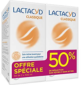 Lactacyd Classic Intimpflege für den täglichen Gebrauch – respektiert das natürliche Gleichgewicht des Intimbereichs – 2 x 400 ml – 2. bis -50%