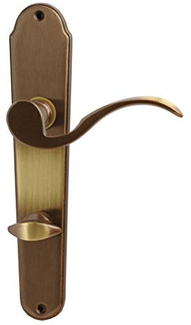 Alpertec 32212433 Panda-LS Messing brüniert für Badtüren WC Drückergarnitur Türdrücker Türbeschläge Neu, für Badezimmertüren