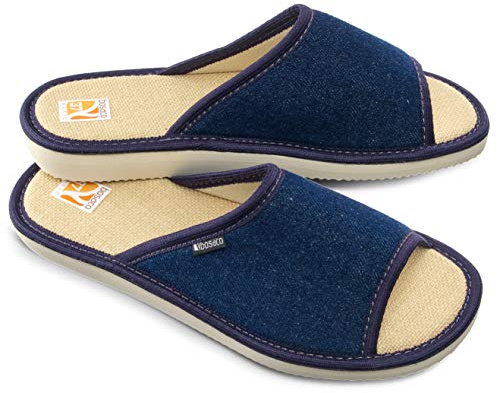 Bosaco Zapatillas De Casa Mujer Pantuflas (38, Jeans 1)