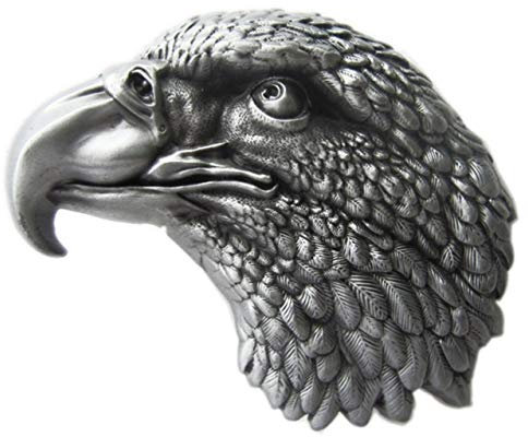 JEAN'S FRIEND New Vintage Pewter Eagle Head Wildlife Western Belt Buckle Gürtelschnallen