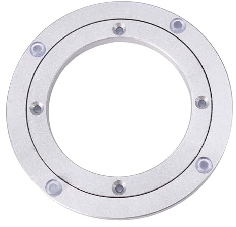 Drehtellerlager aus Aluminiumlegierung Hochleistungslagertisch Drehteller Hardware Runder Drehteller für Restaurant Esstisch Kuchendekoration TV Monitorständer[6 inch*H8.5MM, 12]