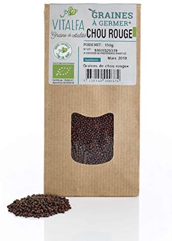 Graines à Germer de Chou Rouge BIO - 150g - Vitalfa