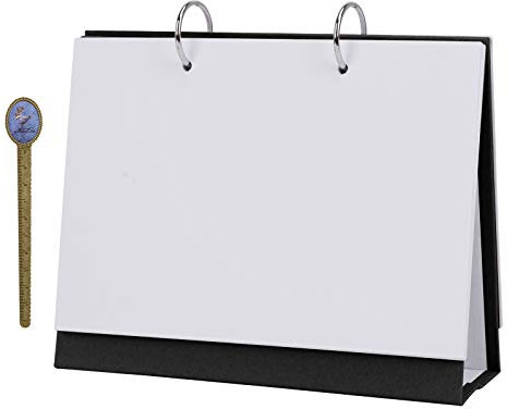 IPENNY DIY Tischkalender Kraftpapier Wochenkalender Quer Format leeres Papier ohne festes Datum Loseblattmalerei-Graffiti Querterminbuch Querkalender für Büro Zuhause