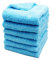 Kingsheep Lot de 6 Chiffons Microfibre Voiture Sans Bords,450GSM Ultra Absorbant Serviettes Microfibre pour Séchage Polissage Voiture 40x40cm(Bleu)