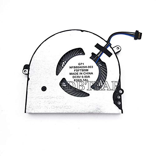 DBTLAP CPU Ventilador Compatibles para HP Pavilion 15-CK 14-BK 15-CCXXX 14-BKXXX 15-CKXXX Series CPU enfriamiento Ventilador NFB80A05H-003 927918-001 NS75000-16K11