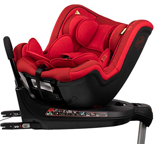 Heyner Germany Multifix Twist 360 Rotating Child Car Seat ISOFIX 0+/1 Rearward Forward Facing (Racing Red)