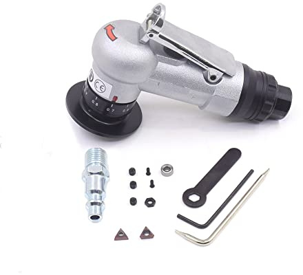 Mini Chamfering Machine 45 Degree Manual Linear Pneumatic Chamfering Tool High Precision Blade Type Air Beveling Tools Edge Beveler for for Trimming and Deburring