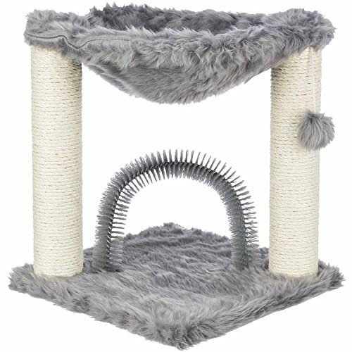 Arbre à Chat Baza avec Brosse, 50 cm, Gris