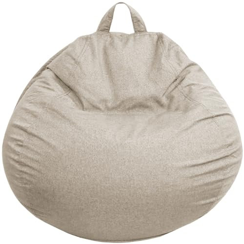 bananair - Sitzsack Kinder und Erwachsene - Weich & Bequem, Maschinenwaschbarer Bezug, Leicht Transportierbar - Gaming Sitzsack mit Füllung, Bean Bag Chair XXL (105x85 cm, Beige)