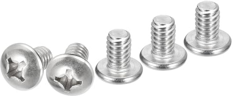 DTGN 1/4-20x3/8 Pan Head Maschinenschrauben, 25 Stück 304 Edelstahl, Phillips-Antrieb, UNC Vollgewinde, helle Oberfläche, Schrauben Bolzen Set