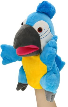 lilizzhoumax Papagei Handpuppe Kuscheltier Tier Kawaii Niedliches Rollenspiel interaktives Früherziehungsspielzeug für Kinder Geschenk für Kinder perfekt für Puppentheater