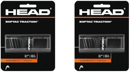HEAD Unisex-Erwachsene Softac Traction Griffband, schwarz, Einheitsgröße (Packung mit 2)