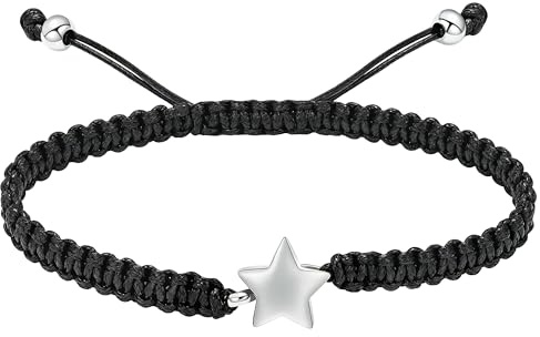VCCWYQK Pulsera de urna con estrella para cenizas para mujeres y hombres, hecha a mano, cuerda trenzada ajustable, joya de cremación, regalo conmemorativo