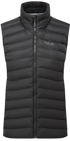 Rab Women's Cirrus Vest - Lightweight Insulated Gilet for Hiking, Climbing, & Everyday Use - Black - Medium