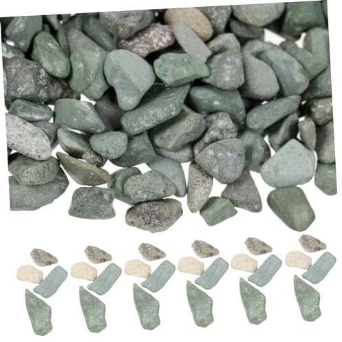 KONTONTY Miniaturlandschaft Dekorationssteine aus Grauem Kalkstein 60g Beutel für Sandtisch und Aquarium mit Lebensechter Felsbasis als Gartendeko und Diorama Zubehör