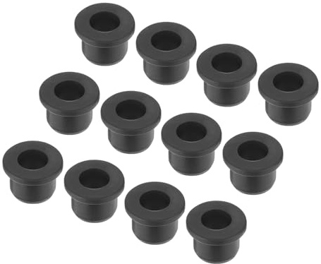 QUARKZMAN 20Pcs Ojales de Goma Cónicos en Forma de T Dia 14mm ID 9mm H 12mm Negro Sello Protección Pasacables Flexible para Cable Tubo