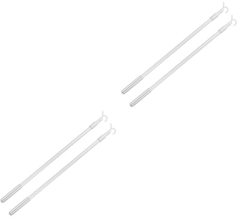 Cabilock 4 Stück Vorhang Teleskopstange Bürovorhänge Vorhänge Gardinenstangen Schwarze Gardinenstange Verdunkelungsvorhänge Moderne Gardinenstange Heim Jalousien Teleskop