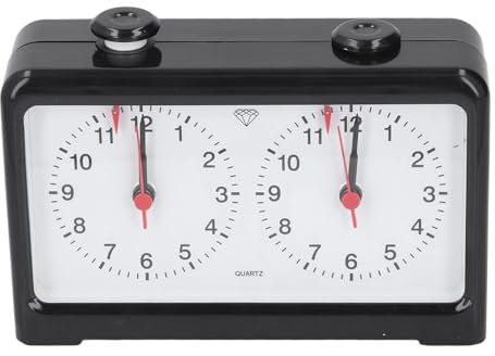 Analoger Schachuhr-Timer, Multifunktionaler Schachtimer Im Retro-Stil, Exquisites Design und Reibungsloser Betrieb mit Gebogenem Minutenzeiger und Geräuschlosen Tasten