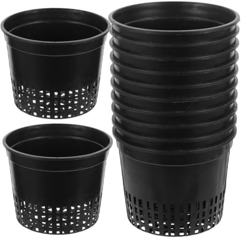 Toddmomy Godets en Maille pour Hydroponie Noirs, 15 Pièces en Plastique