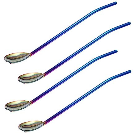 Cabilock 4piezas Cucharas De Duraderas Mango Especial Para Bares y Restaurantes