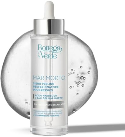 Bottega Verde - Mar Morto, Siero Peeling Corpo, 100 ml, Arricchito con Estratto di Acido Mandelico e Sali del Mar Morto, Azione Perfezionatrice Progressiva, 2 in 1 Levigante e Idratante, Vegano