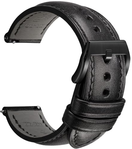 REZERO Cinturini per Orologio in Pelle Toscana, Artigianali con Rilascio Rapido, Bracciali in Pelle a Concia Vegetale di Alta Qualità, Ricambi Cinturino da Uomo 19/20/21/22/24mm
