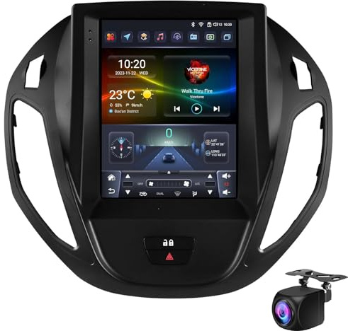 Estereo De Automóvil Android Para F-ord B-Max 2012-2018 Transit/Tourneo Courier 2013-2021 Con Navegación Gps 9.7 Pulgadas Radio De Automóvil De Pantalla Táctil Con Bluetooth Fm Rds(Color:8-Core 2+32G)