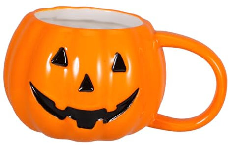 Amosfun Mug Céramique Forme pour Halloween Tasse Décorative Polyvalente pour Café pour Automne Hiver