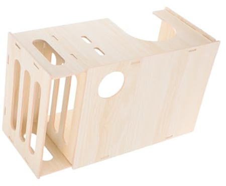 VICASKY Holz Meerschweinchenhaus Unbemaltes Haustierhaus für Kleintiere Wie Chinchillas Rennmäuse zum Ausruhen und Spielen Robuste Hütte
