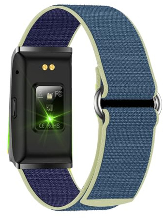 Bewinner Bracciale Intelligente con Monitoraggio del Sonno e 127 modalità Sportive, Banda di Monitoraggio del Condizionamento Fisico di attività Portatile, Controllo della Fotocamera, (BLUE)