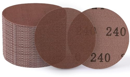 UMXIUO 50 Pièces Disque Abrasif 125 mm Maille 240 Grain Disque de Poncage | Papier a Poncer Autoagrippant pour Ponceuse Excentrique, Anticolmatage