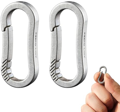 KEEPO LINK Mini titankarbinhake snäppkrok, 2 stycken, OLL03