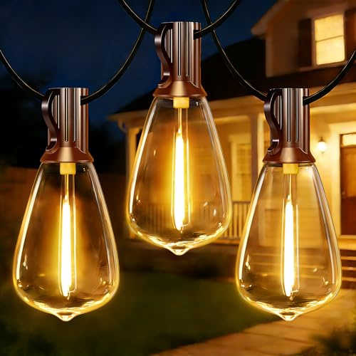 HeiPard LED Lichterkette Außen ST38 10M 15+1 Fernbedienung IP45 Garten | 3 Modi Timer Strom Dimmbar Wasserdicht Warmweiß Terrass Balkon Party