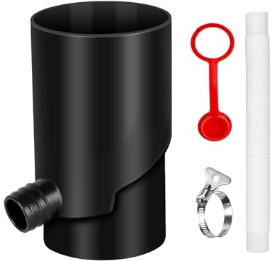 Contenedor de lluvia – Recogedor de agua reutilizable, tubo de canalón resistente a la intemperie, equipo resistente a los rayos UV | Limpieza exterior, lavado de coches, riego, de recogida de