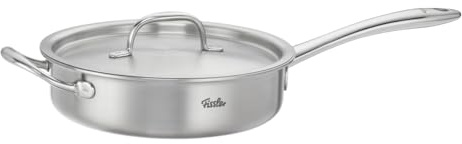 Fissler M5 Pro-Ply® Sauteuse 24 cm mit Metalldeckel – Made in Germany, 5-lagiges Pro-Ply™ Mehrschichtmaterial, rivet-free®, Edelstahl 18/10, Induktion