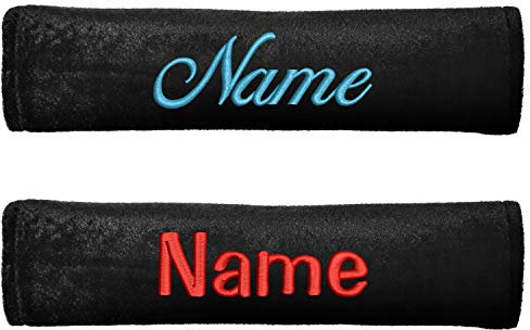 Nashville print factory Gurtpolster Gurtschoner mit Name Bestickt Stickerei Velour Klettverschluss Wunschtext (2)