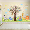 Wallflexi Office Home Decoration Wall Stickers Happy Hills & Zoo Wall Murals Removable Self-Adhesive Decals art Nursery Kindergarden School Baby Toddler Children Kids Room Decoration, multicolour