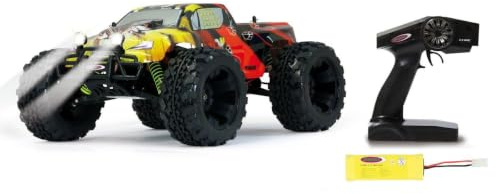 JAMARA 503853 Tiger Monstertruck 1:10 4WD NiMh 2.4GHz, LED, Allrad, Elektroantrieb, Akku, 35Kmh, Aluchassis, spritzwasserfest, Öldruckstoßdämpfer, Kugellager, Fahrwerk einstellbar, fahrfertig