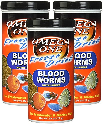 Omega One (3 Pack) Freeze Dried Blood Worms 0.96oz
