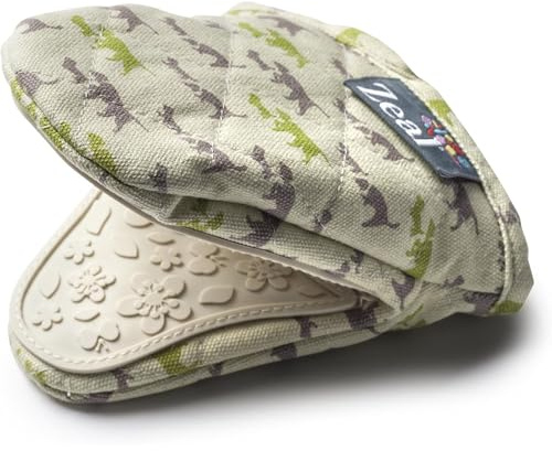 Zeal Mini Mitt/Pot Holder, Dog/Cream, Size S