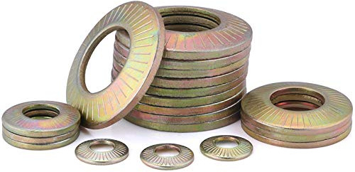 Rondelle dentée simple face en forme de selle, rondelle dentée en forme de papillon galvanisée, joint antidérapant et anti-desserrage-￠ 14 [5 pièces]