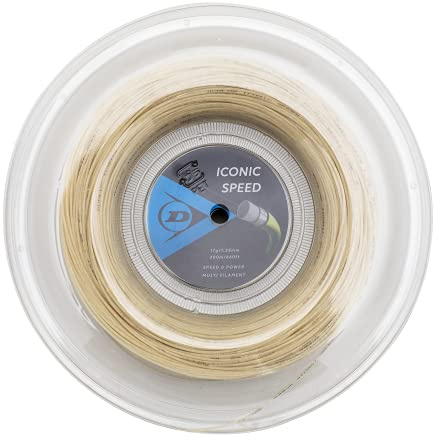Dunlop Iconic Speed Tennissaite, 17g-1.25mm, 200m Rolle, Farbe Natur