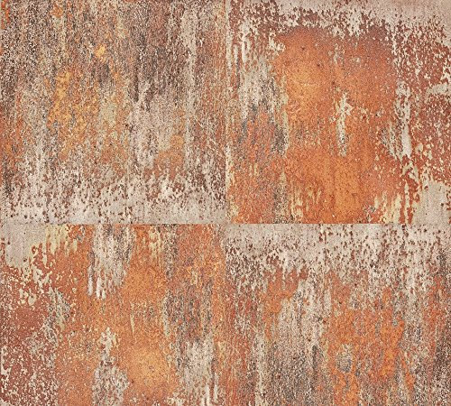 Profhome Abstrakte Tapete 361182-GU Vliestapete orange braun 0,53 m x 10,05 m / 5,33 m2
