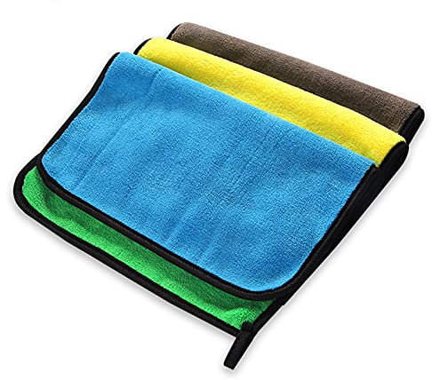 3 stücke mikro faser dicke superabsorbent fahrzeuge putzen handtuch küche sauber handtuch rag zufällig farbe langlebige krafthandtuch (Specification : 3pcs)