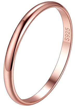 Suplight 925 Sterling Silver Triple Interlocked Ring, Engravable 2mm/3mm/5mm Simple Plain Band Rings for Women Men (with Gift Box)
