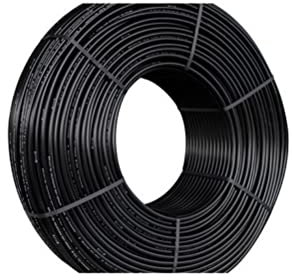 MUGAR- Manguera de riego por goteo. Tubo de goteo de polietileno de 50 metros y 16 milímetros sin goteros color negro, para agricultura y jardines particulares.