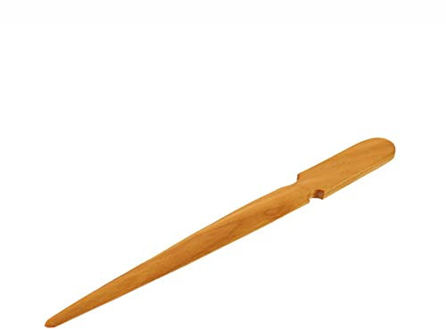 mitienda mit Liebe gemacht Brieföffner aus Kirschholz 25cm, geöltes Holz, Schreibtischaccessoire, Bürobedarf